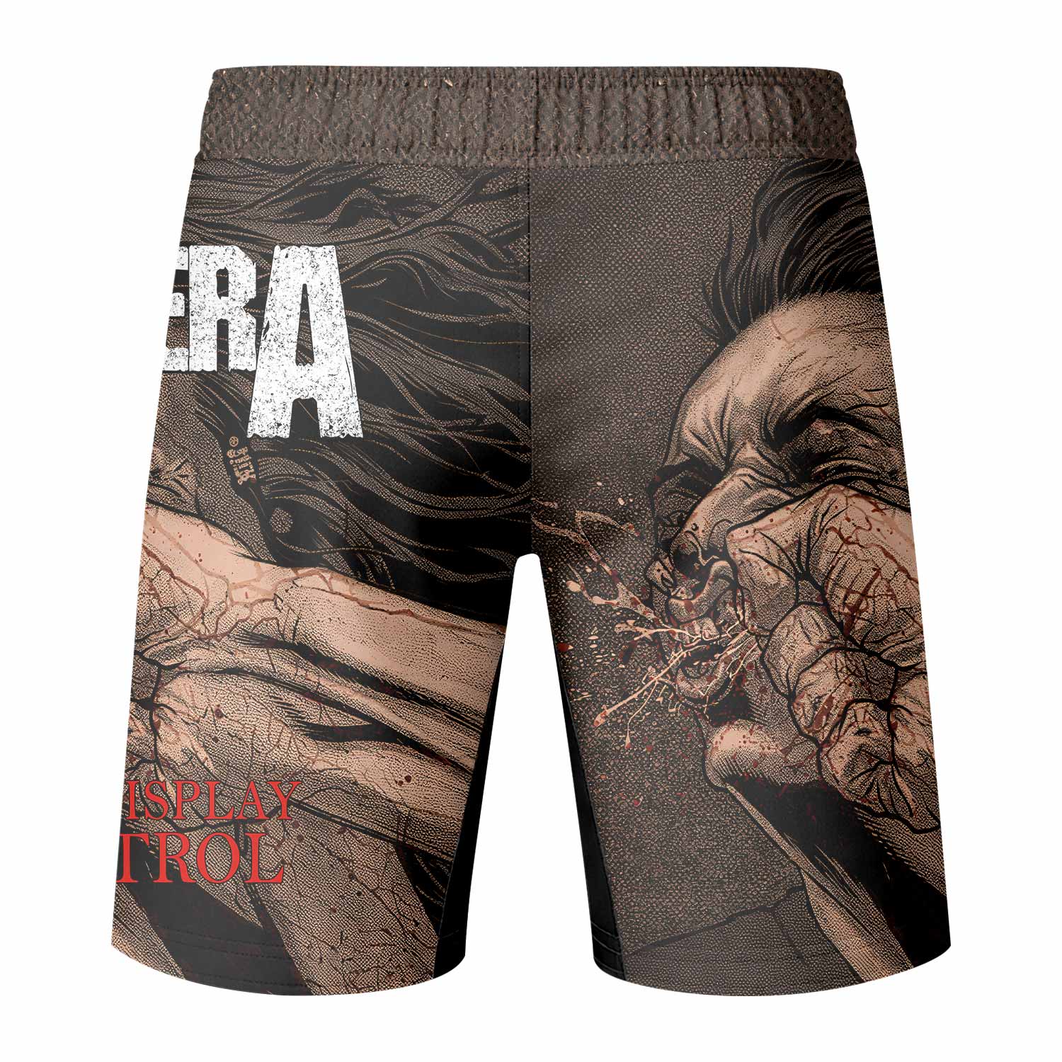 Pantera Vulgar Display Of Control Fight Shorts | MMA & BJJ Gear - back view mockup