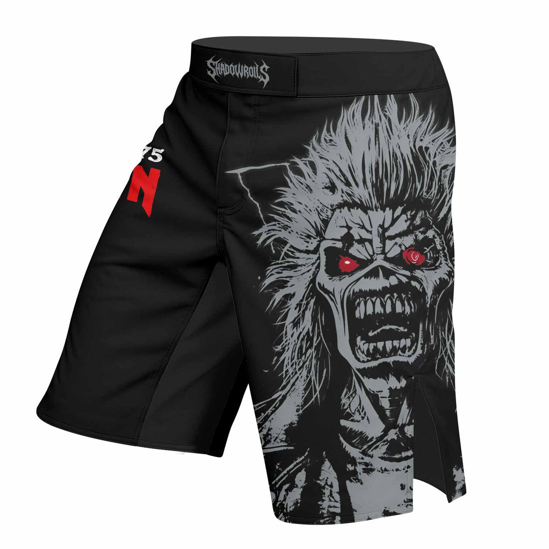 Iron Maiden Eddie the Head Fight Shorts – Durable MMA Fight Shorts - right side mockup