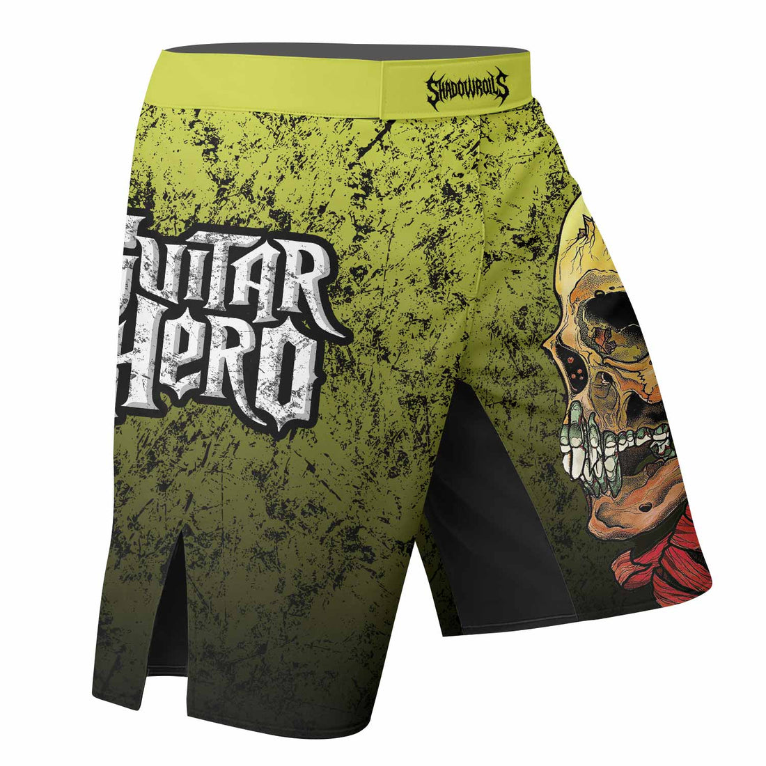 Guitar Hero Skull Fight Shorts – Durable MMA & Training Shorts - right side mockup