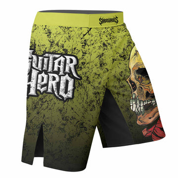 Guitar Hero Skull Fight Shorts – Durable MMA & Training Shorts - right side mockup