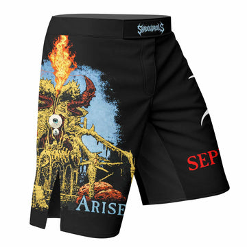 Sepultura Arise Fight Shorts – Durable MMA, BJJ, and Boxing Shorts - right side mockup