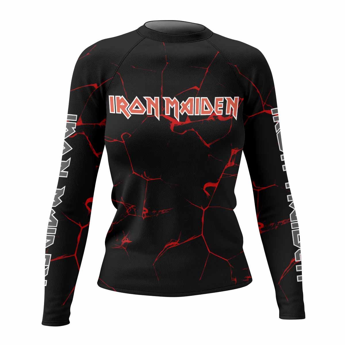 Iron Maiden A Real Dead One Women's Rash Guard Long Sleeve - front view mockup