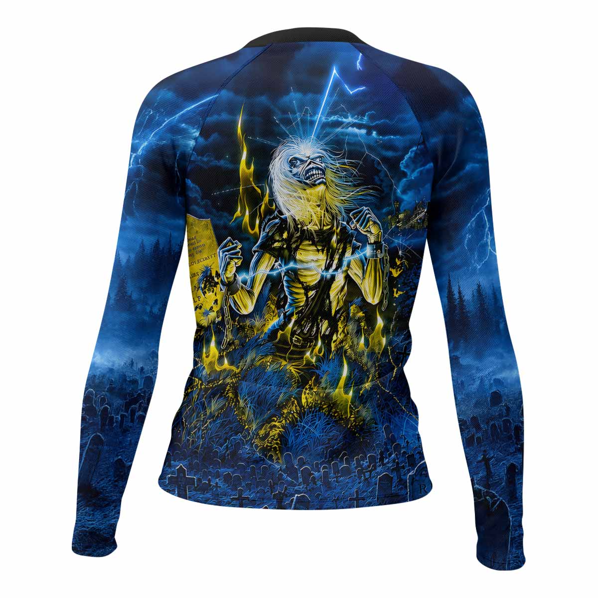 Iron Maiden Live After Death Eddie Women's Rash Guard Long Sleeve - back view mockup