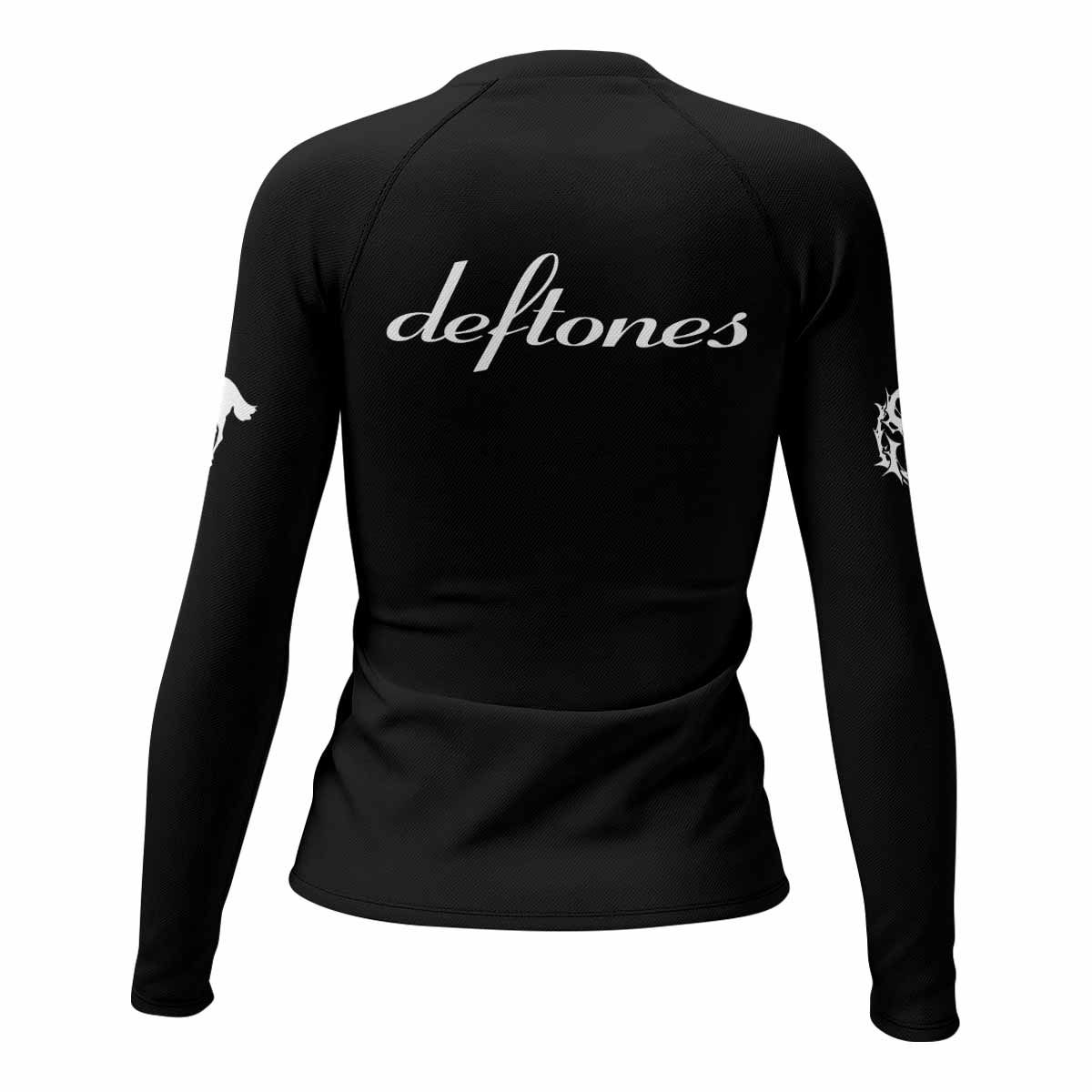 Deftones Around the Fur Women's Rash Guard Long Sleeve - back view mockup