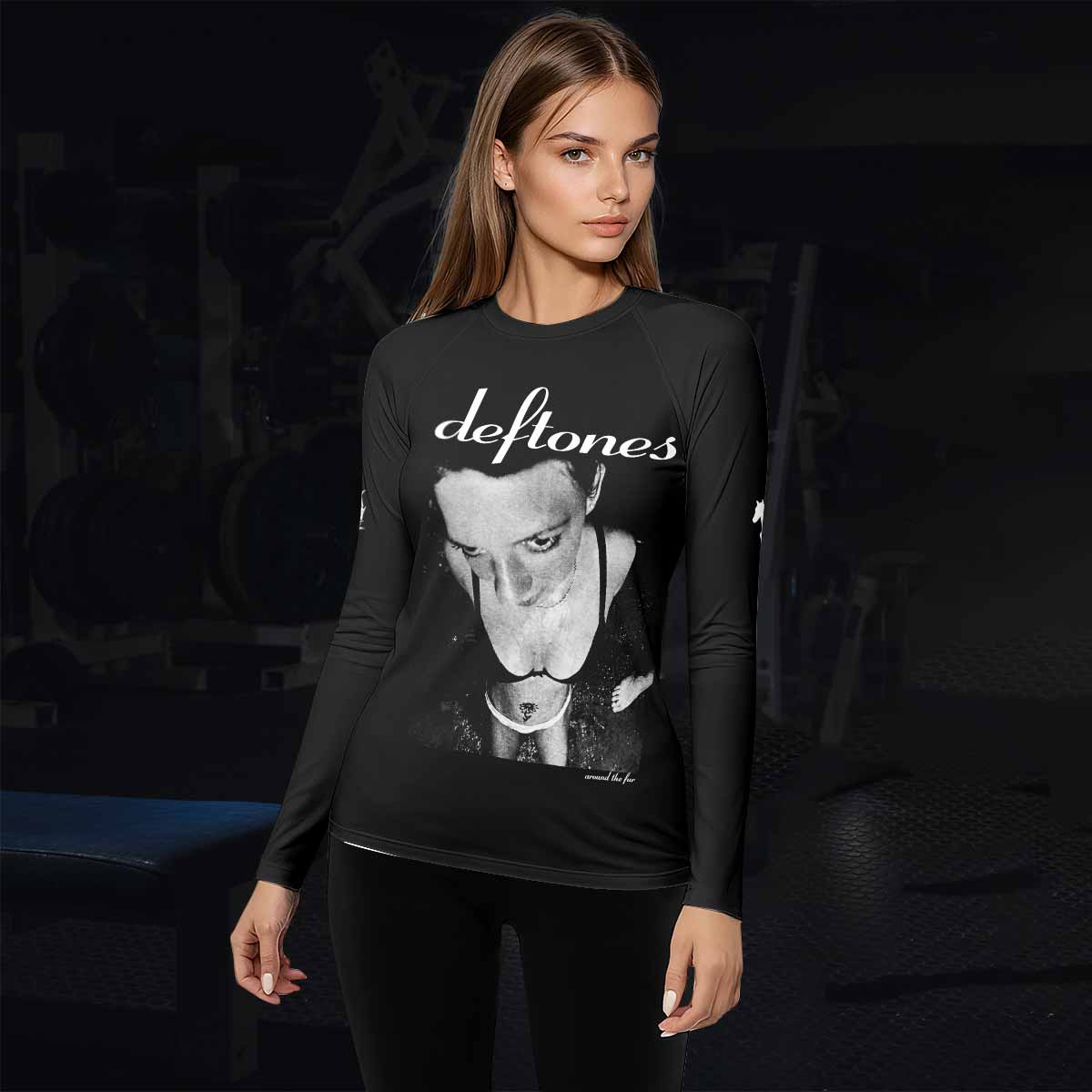 Deftones Around the Fur Women's Rash Guard Long Sleeve - lifestyle view