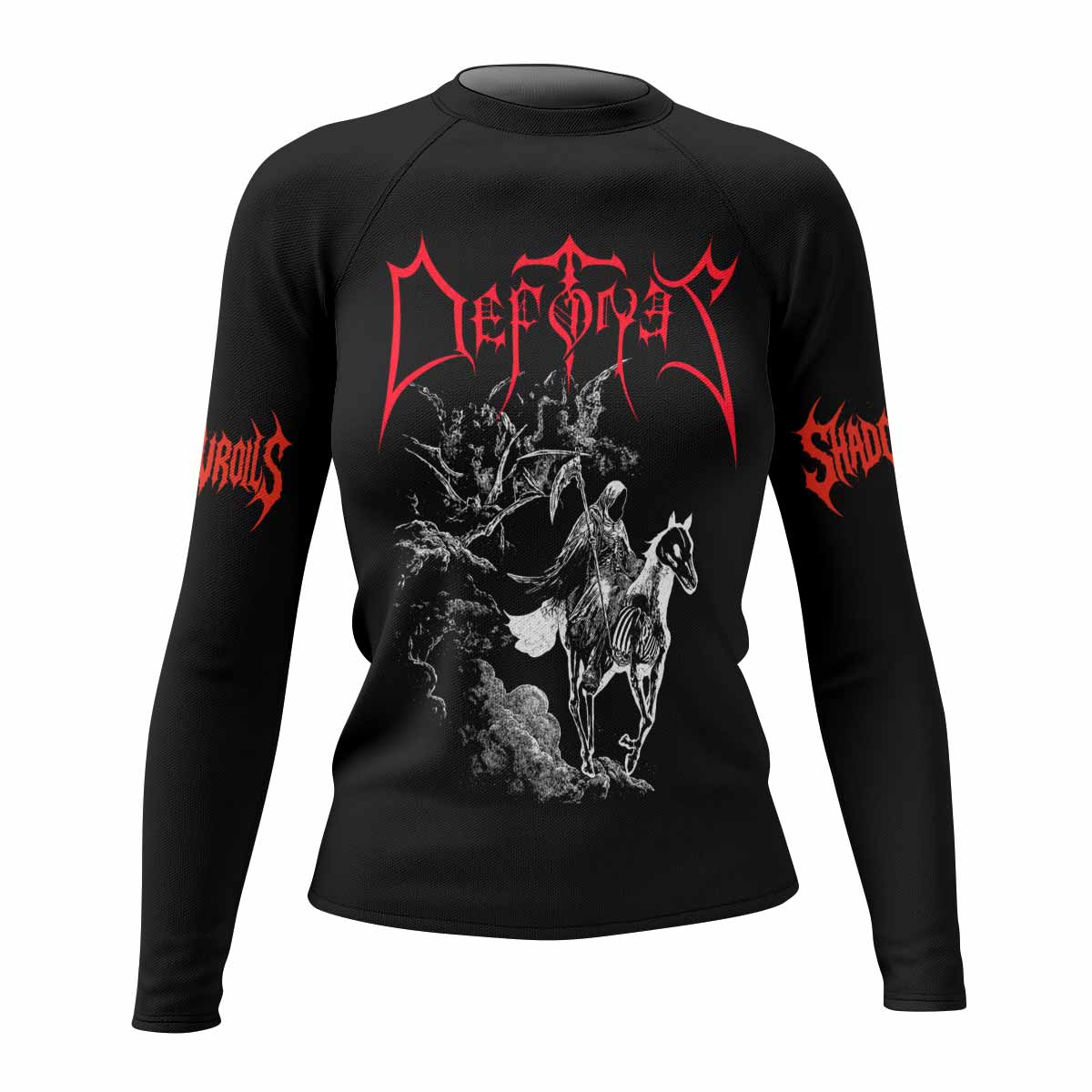 Deftones White Pony Grim Reaper Women's Rash Guard Long Sleeve - front view mockup