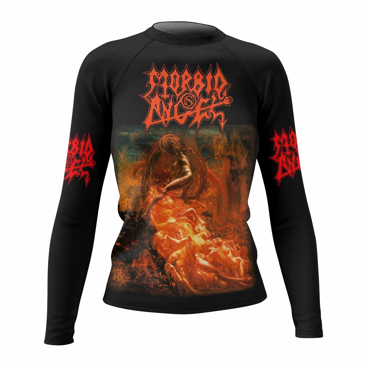 Morbid Angel Altars of Madness Women's Rash Guard Long Sleeve - front view mockup