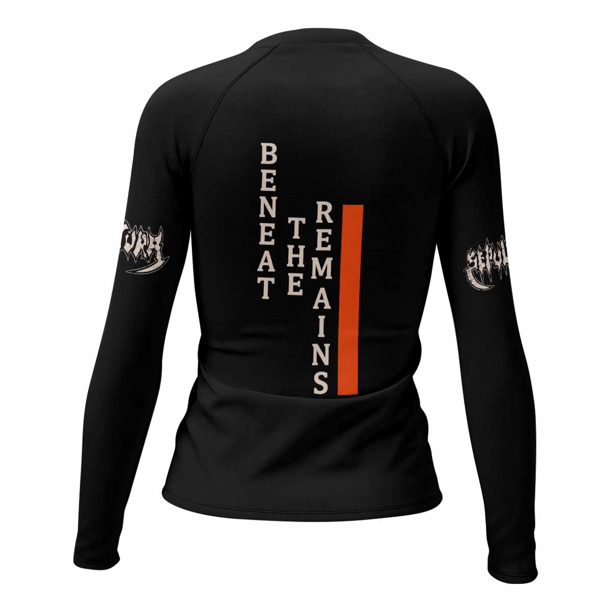 Beneath the Remains Sepultura Women's Rash Guard Long Sleeve - back view mockup