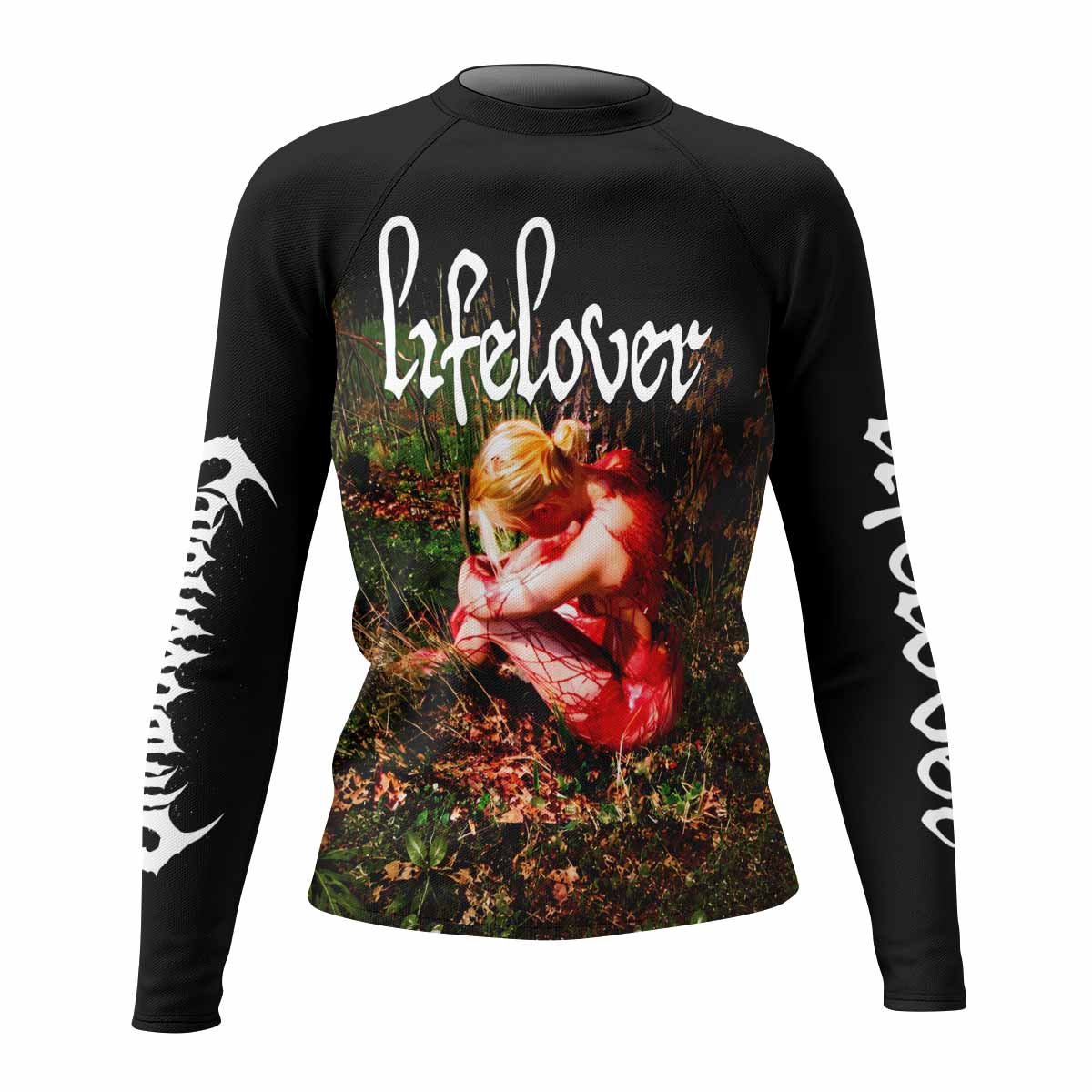 Lifelover Pulver Women's Rash Guard Long Sleeve - front view mockup