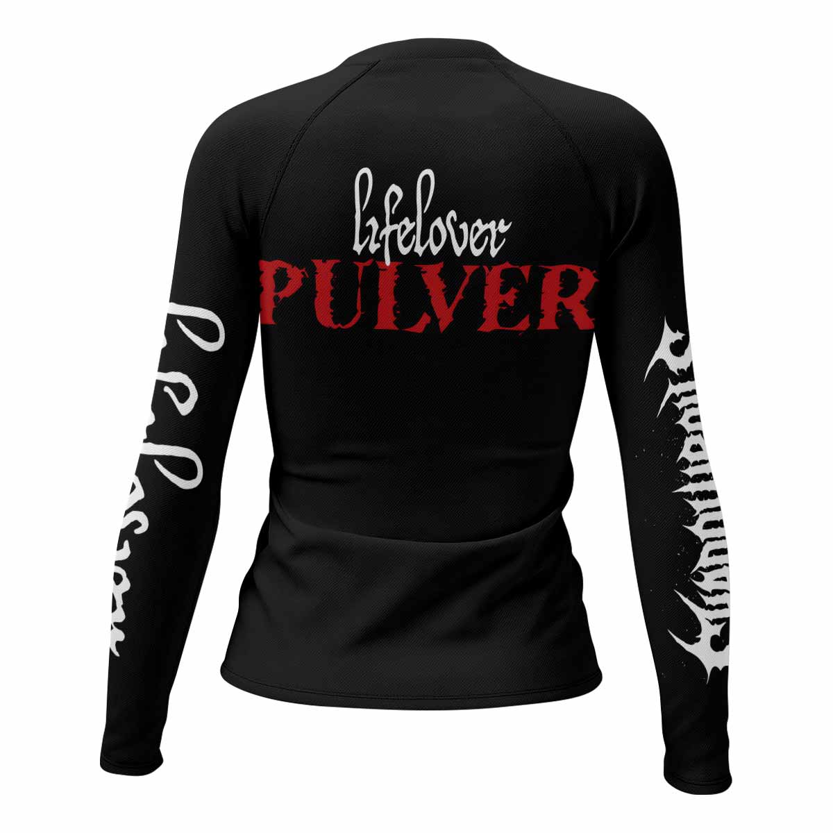 Lifelover Pulver Women's Rash Guard Long Sleeve - back view mockup