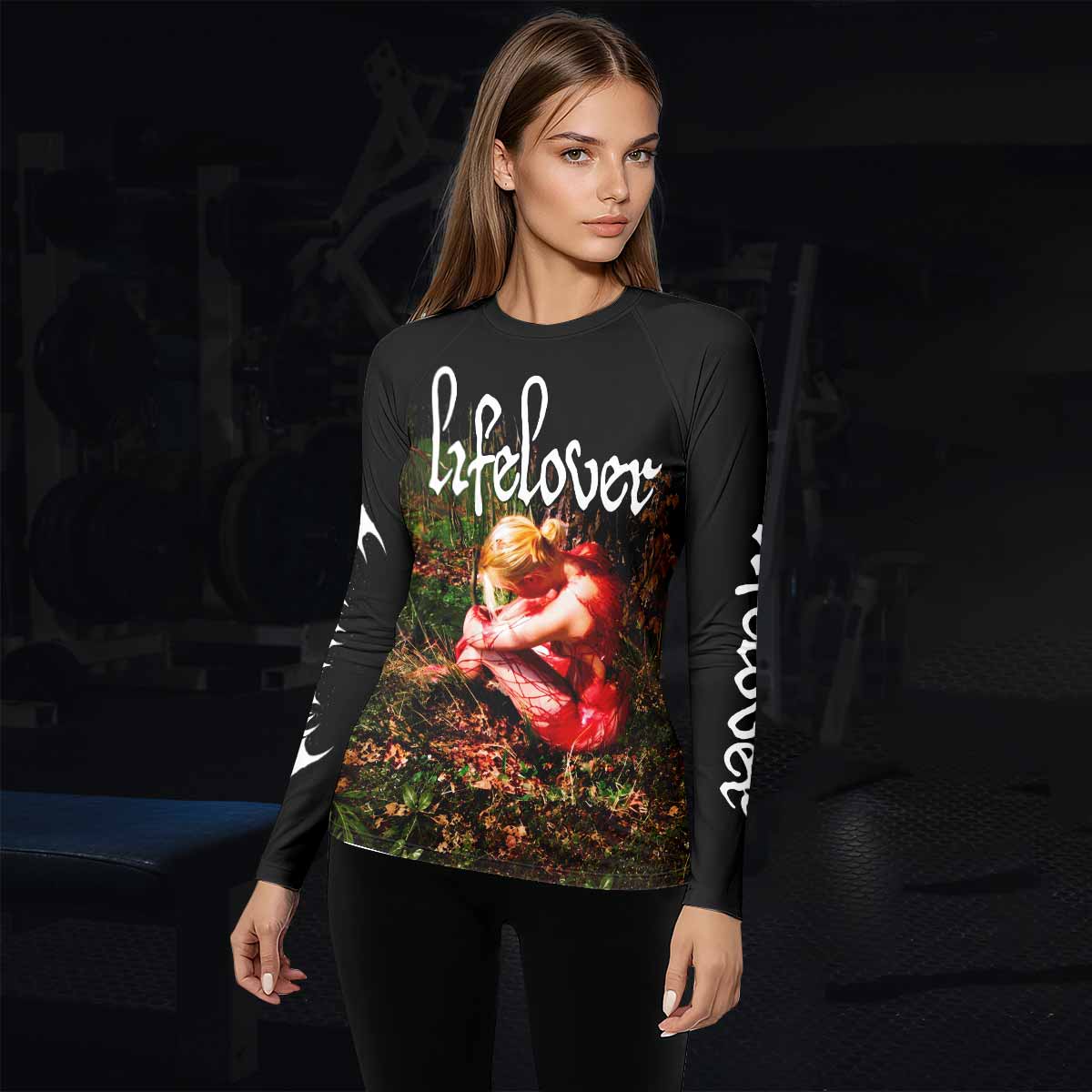Lifelover Pulver Women's Rash Guard Long Sleeve - lifestyle view