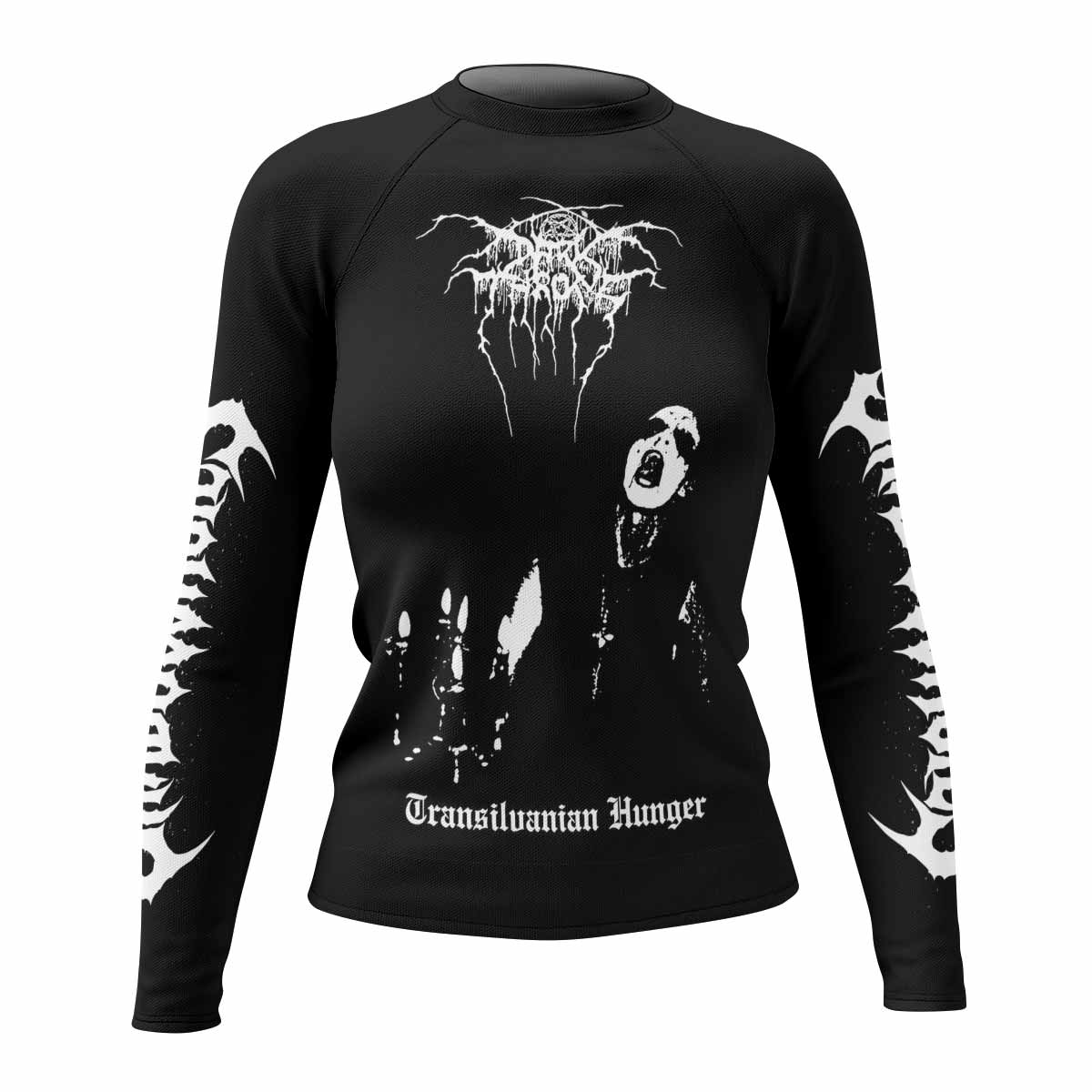 Darkthrone Transilvanian Hunger Women's Rash Guard Long Sleeve - front view mockup