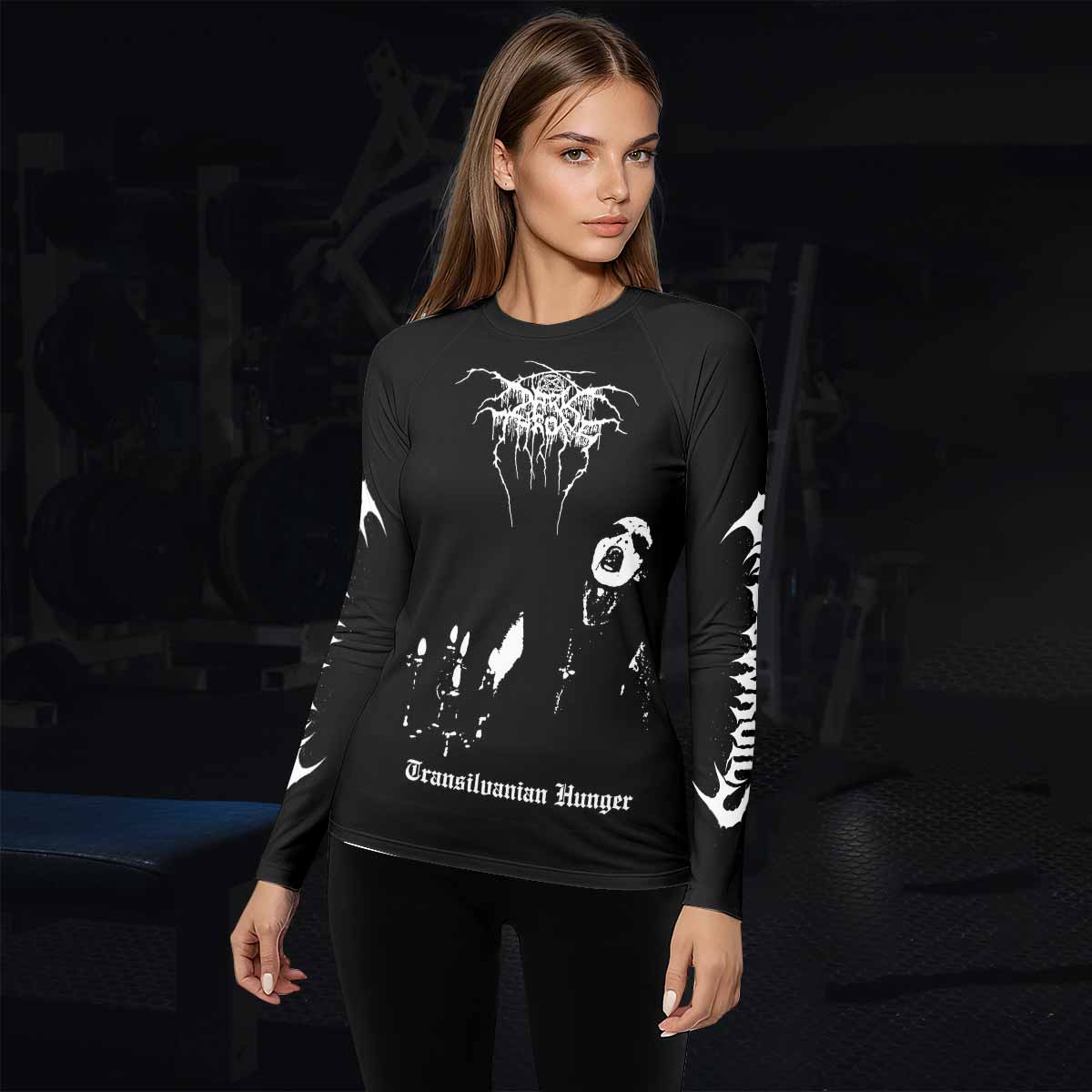 Darkthrone Transilvanian Hunger Women's Rash Guard Long Sleeve - lifestyle view