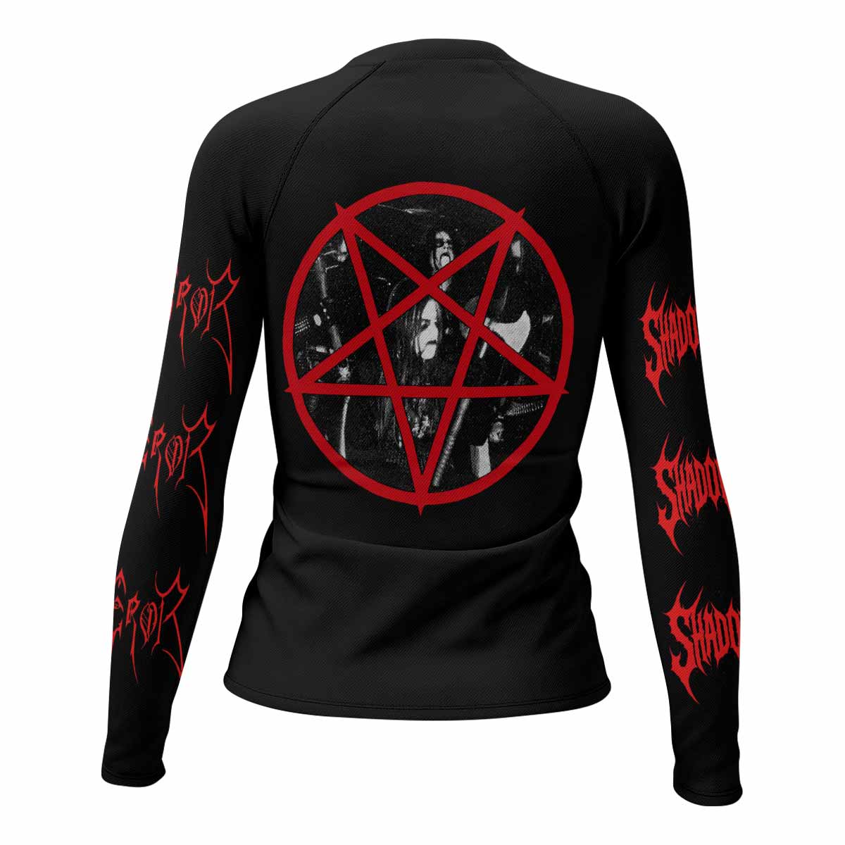 Emperor Wrath of the Tyrant Women's Rash Guard Long Sleeve - back view mockup