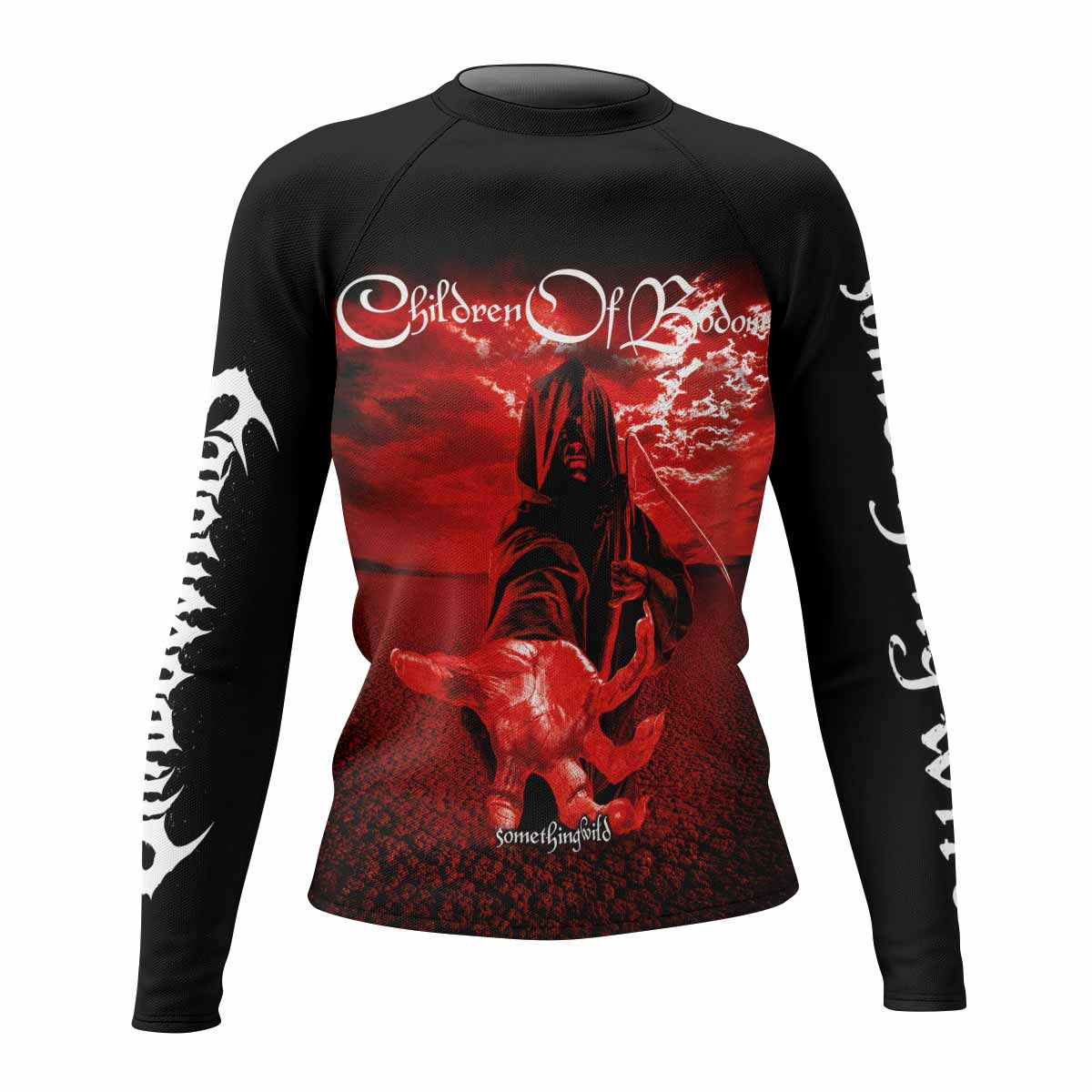 Children of Bodom Something Wild Women's Rash Guard Long Sleeve - front view mockup