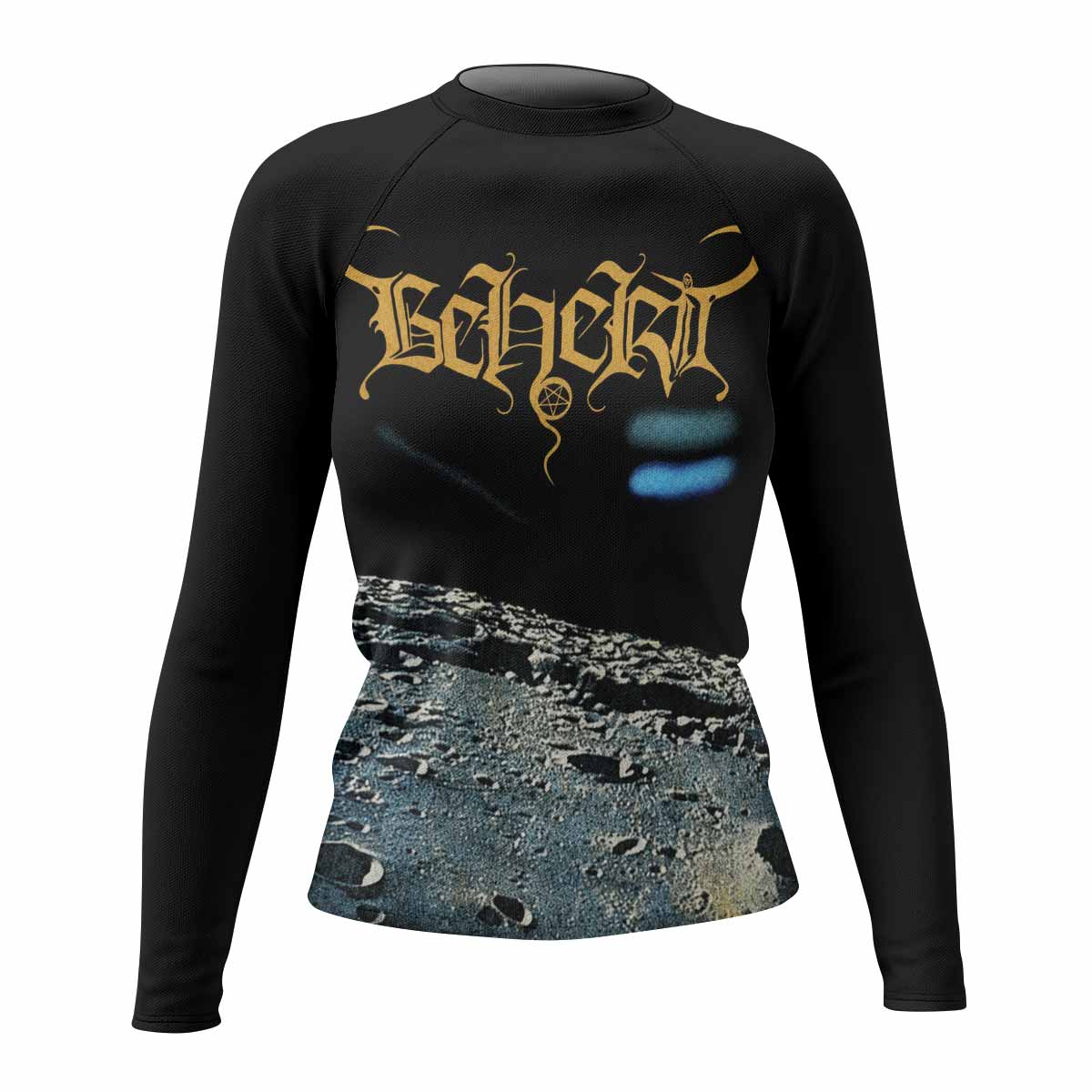 Beherit Drawing Down the Moon Women's Rash Guard Long Sleeve - front view mockup