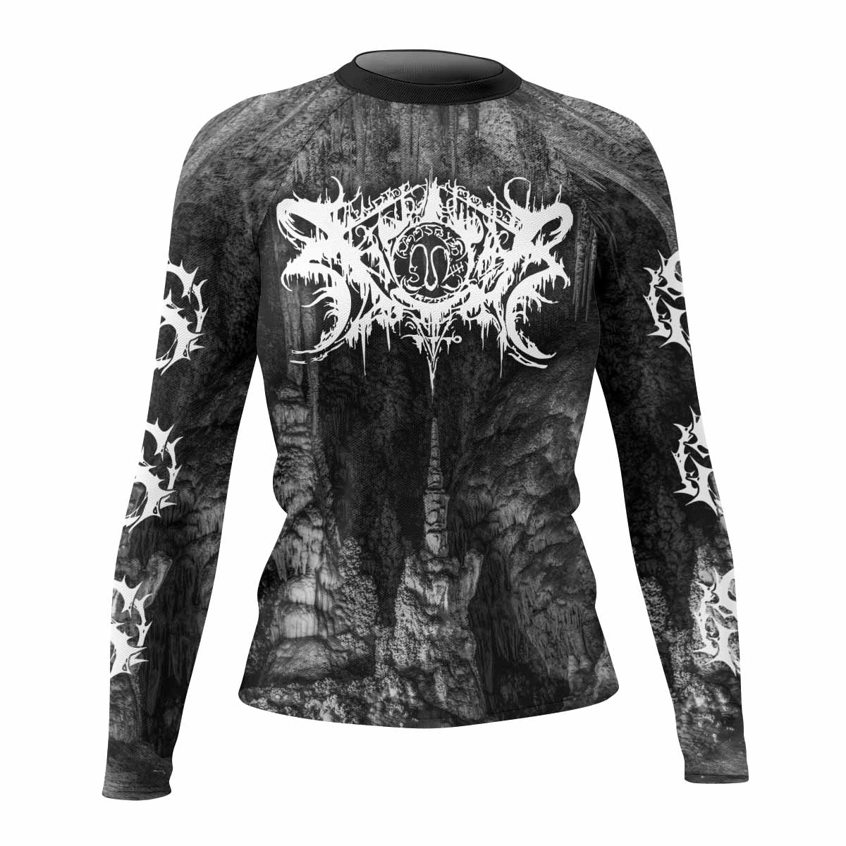 Xasthur Nocturnal Poisoning Women's Rash Guard Long Sleeve - front view mockup