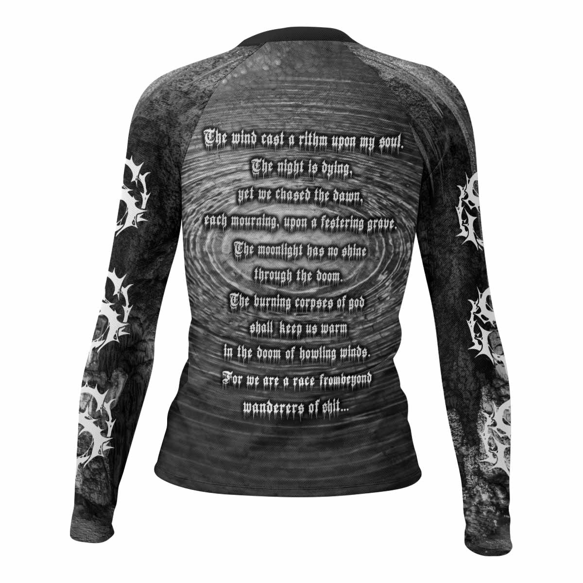 Xasthur Nocturnal Poisoning Women's Rash Guard Long Sleeve - back view mockup
