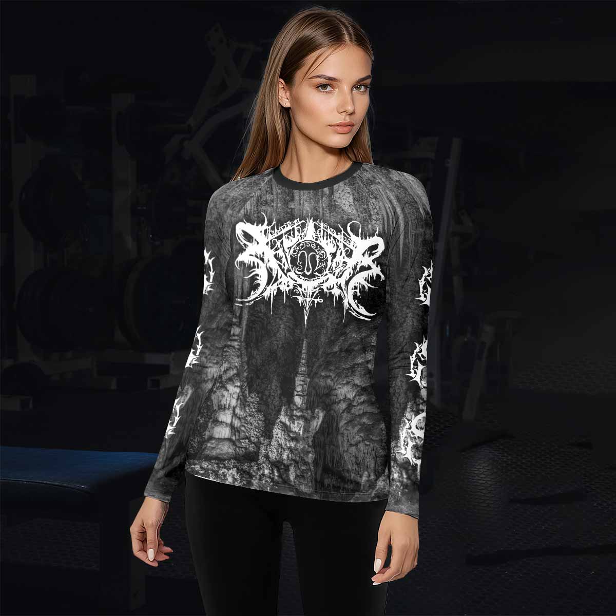 Xasthur Nocturnal Poisoning Women's Rash Guard Long Sleeve - lifestyle view