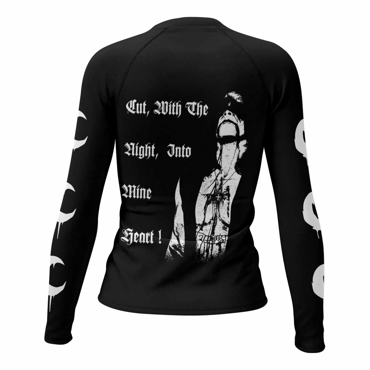 Leviathan Tentacles of Whorror Women's Rash Guard Long Sleeve - back view mockup