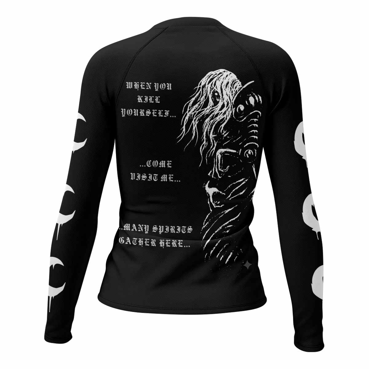 Leviathan Fucking Your Ghost In Chains of Ice Women's Rash Guard Long Sleeve - back view mockup