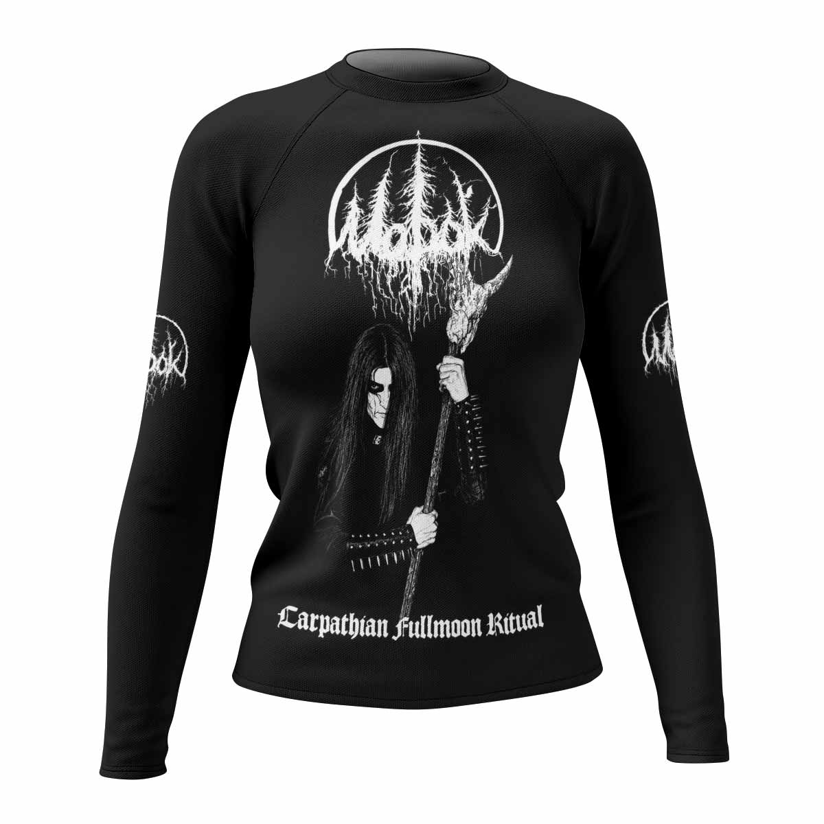 Morok Carpathian Fullmoon Ritual Women's Rash Guard Long Sleeve - front view mockup