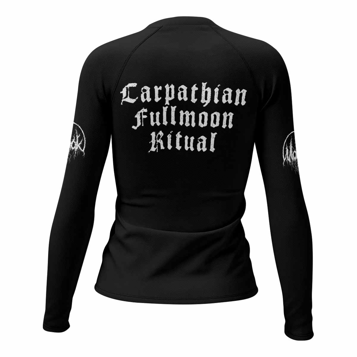 Morok Carpathian Fullmoon Ritual Women's Rash Guard Long Sleeve - back view mockup