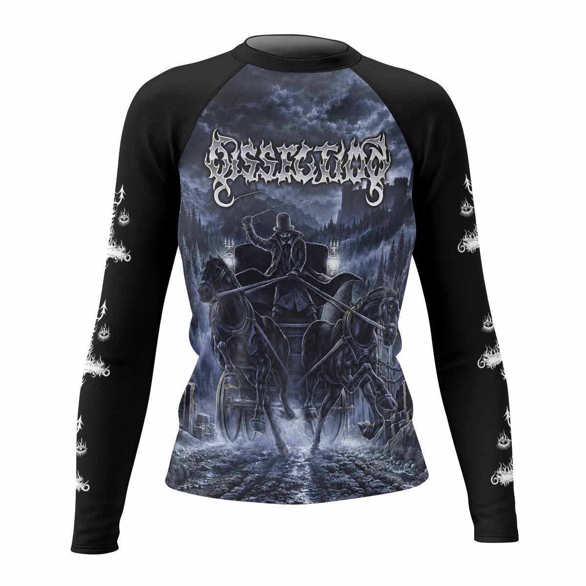Dissection The Somberlain Women's Rash Guard Long Sleeve - front view mockup