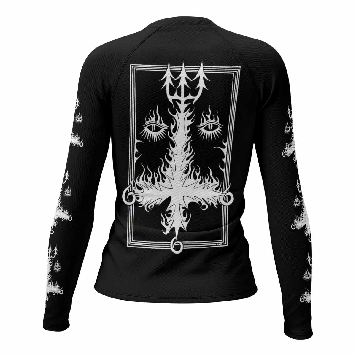 Dissection The Somberlain Women's Rash Guard Long Sleeve - back view mockup