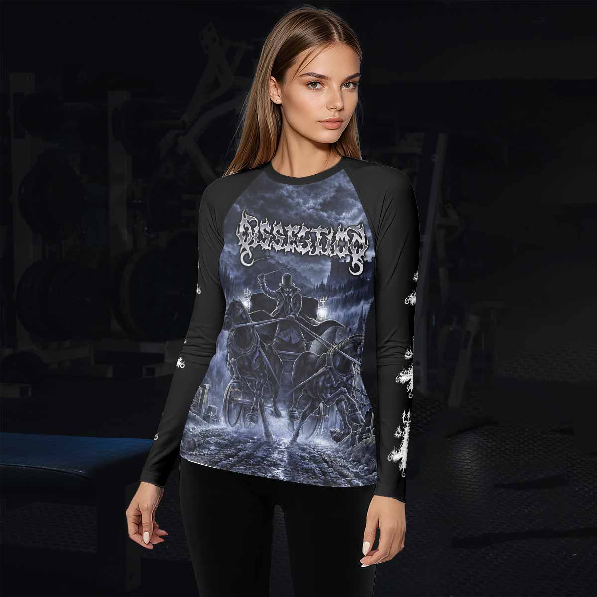 Dissection The Somberlain Women's Rash Guard Long Sleeve - lifestyle view