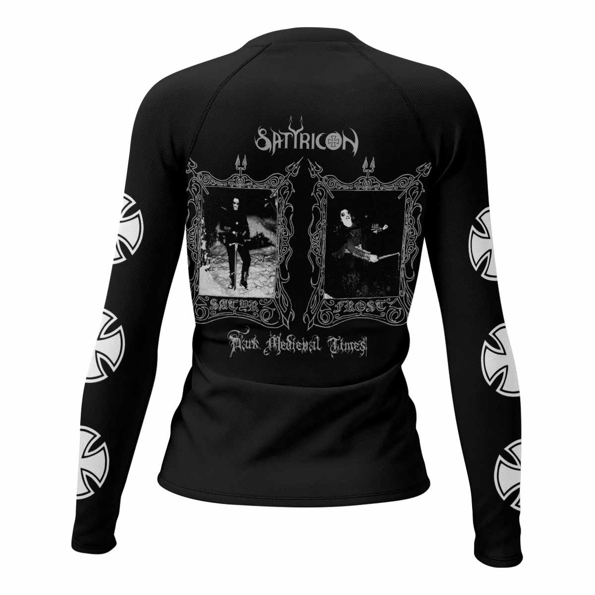 Satyricon Dark Medieval Times Women's Rash Guard Long Sleeve - back view mockup