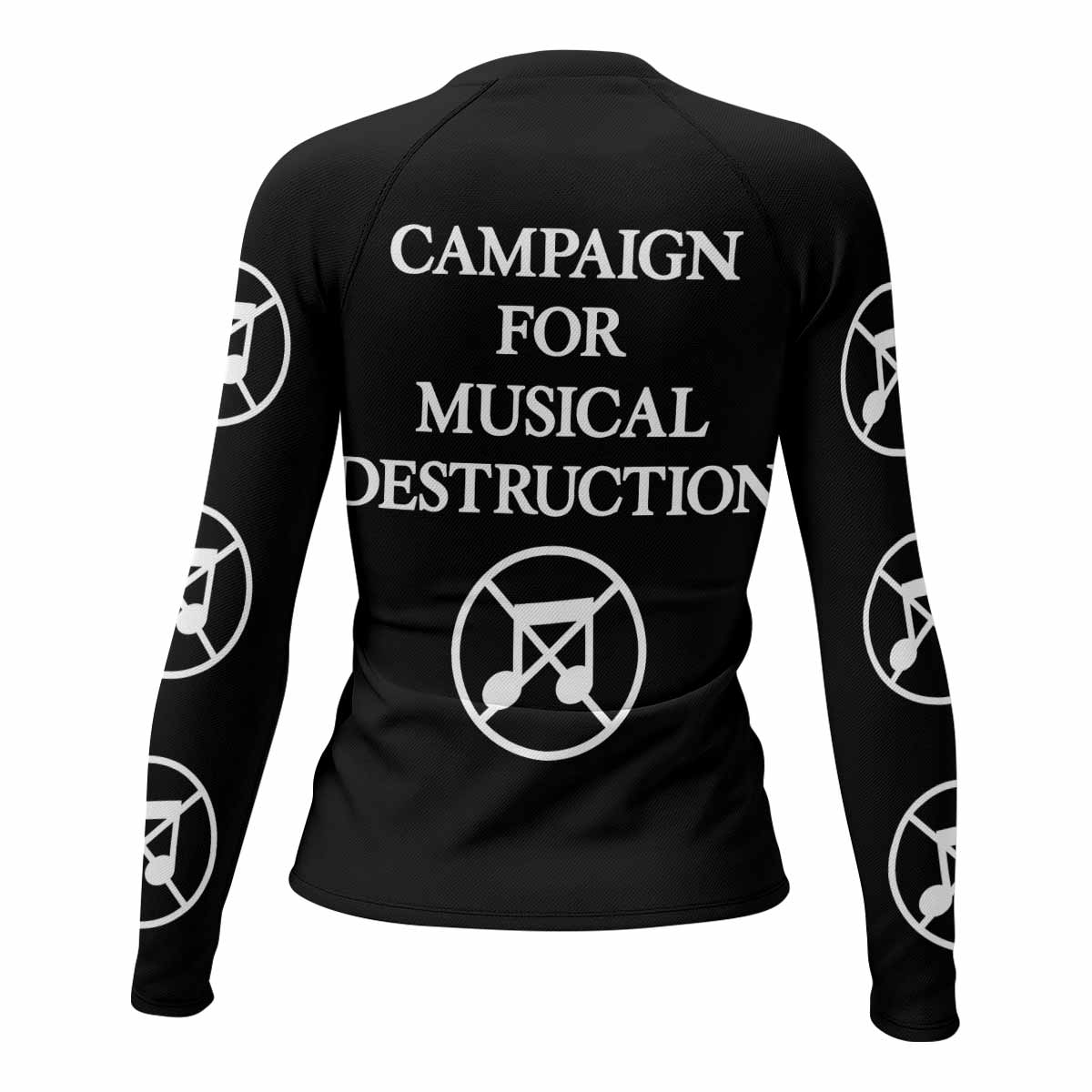 Napalm Death Utopia Banished Women's Rash Guard Long Sleeve - back view mockup