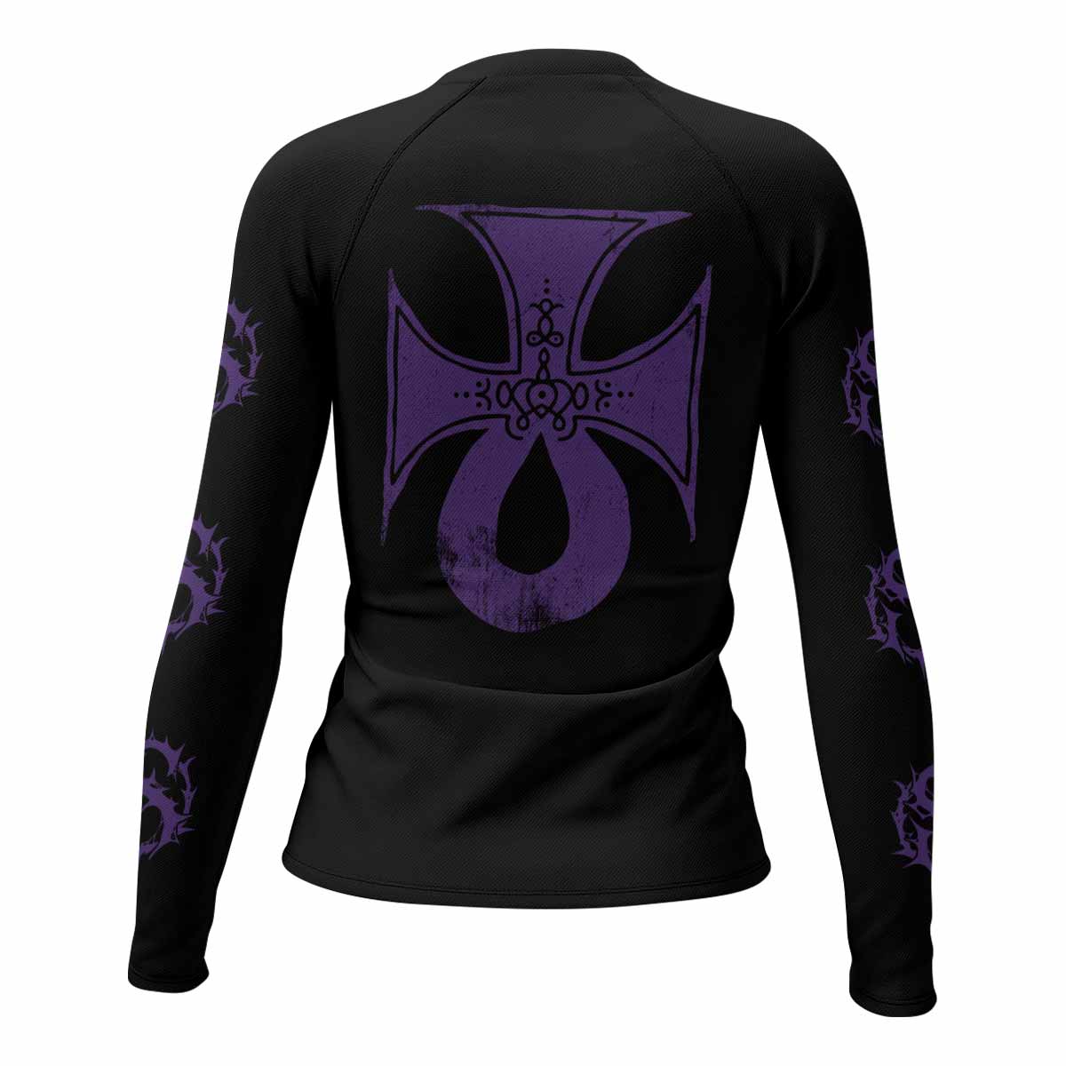 Electric Wizard Let Us Prey Women's Rash Guard Long Sleeve - back view mockup