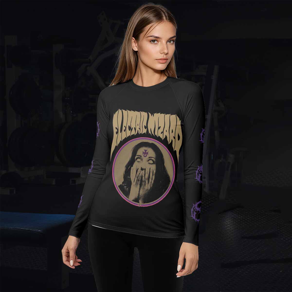 Electric Wizard Let Us Prey Women's Rash Guard Long Sleeve - lifestyle view