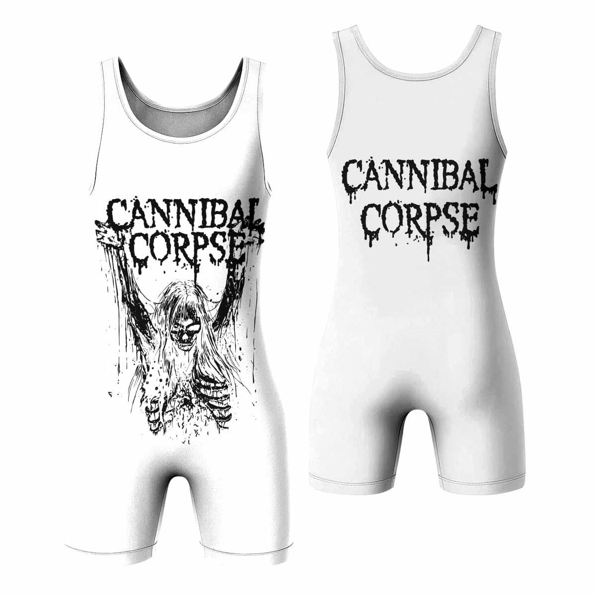 Cannibal Corpse Wrestling Singlet - front and back view