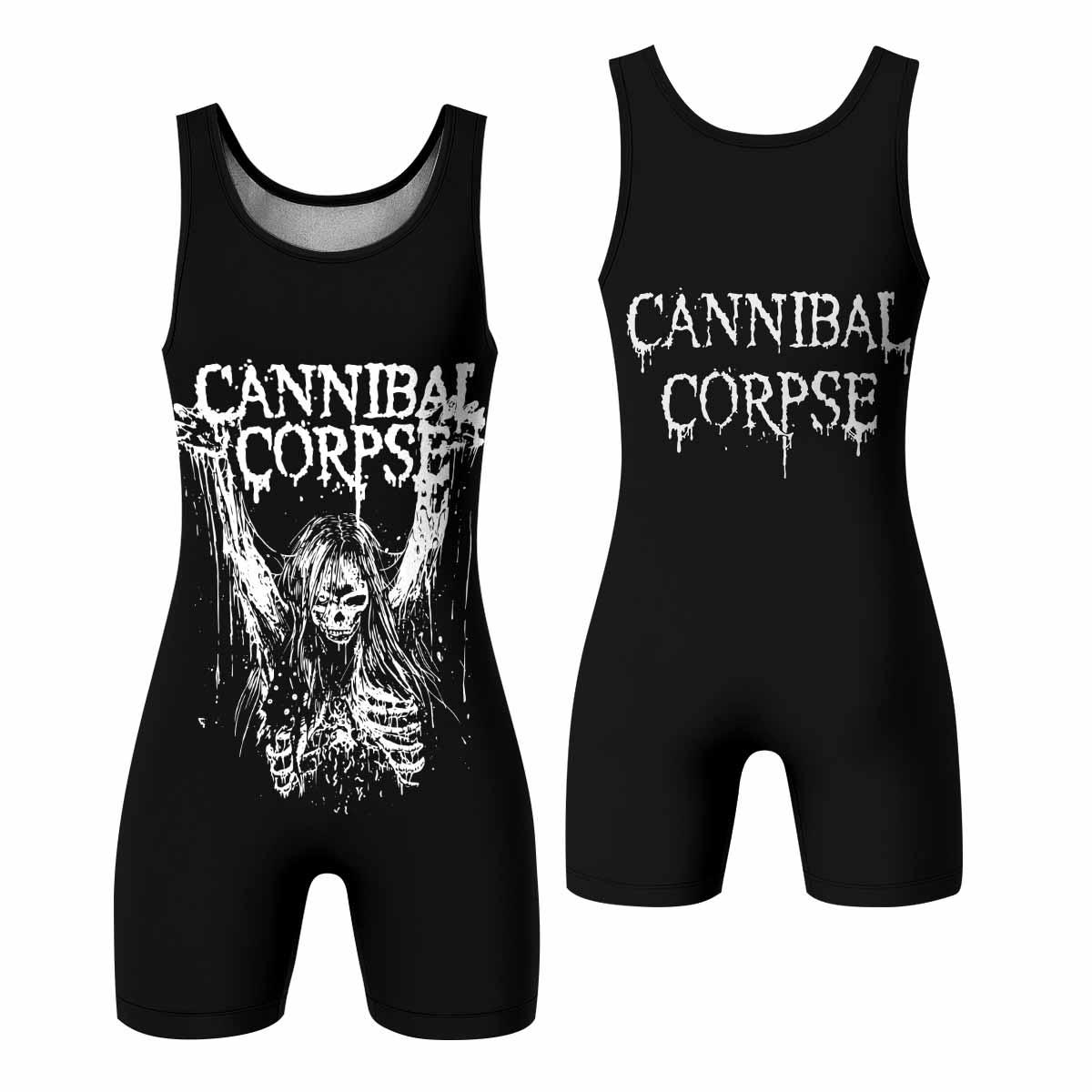 Cannibal Corpse Wrestling Singlet - front and back view