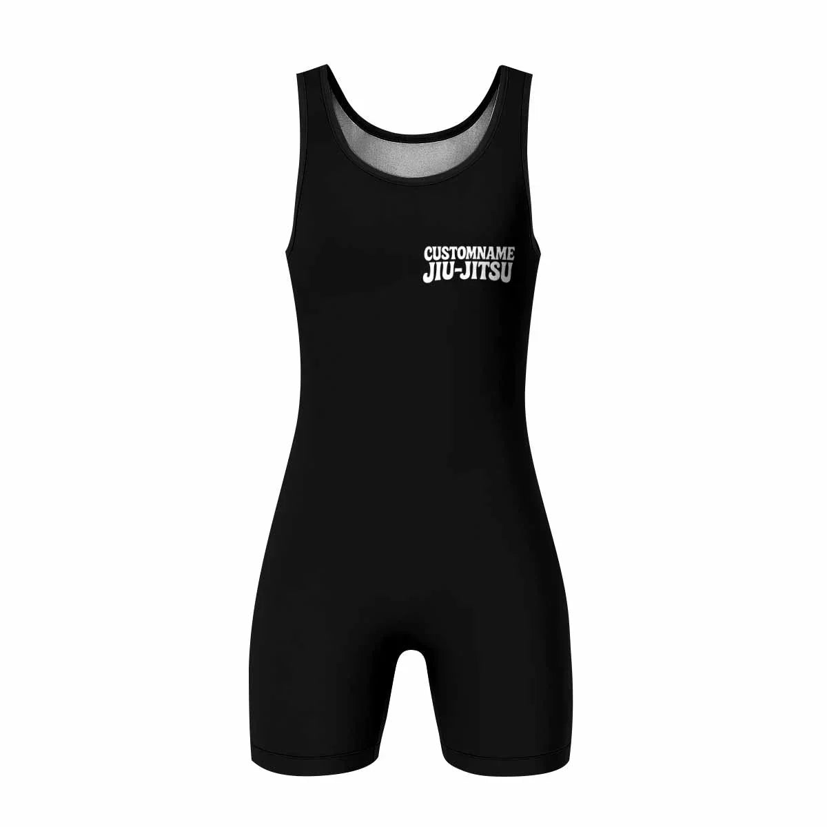 Custom Name Skull Jiu-Jitsu Wrestling Singlet