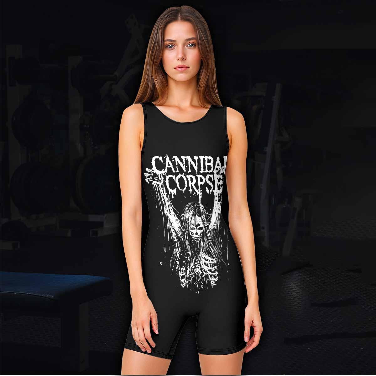 Cannibal Corpse Wrestling Singlet - women's lifestyle view