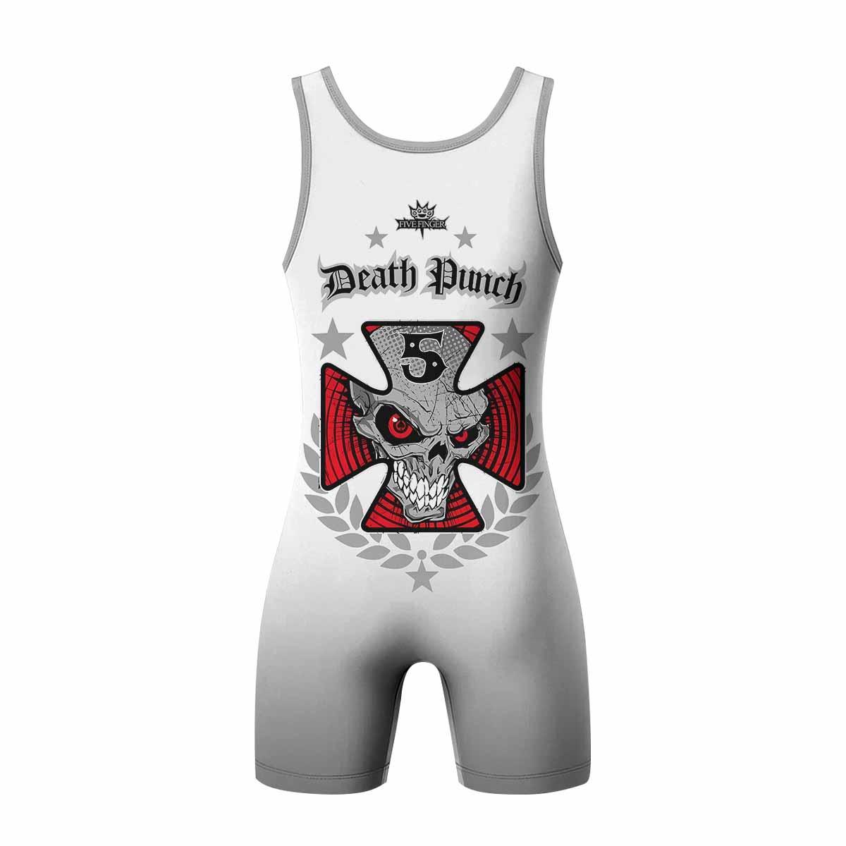 Death Punch Wrestling Singlet - back view mockup