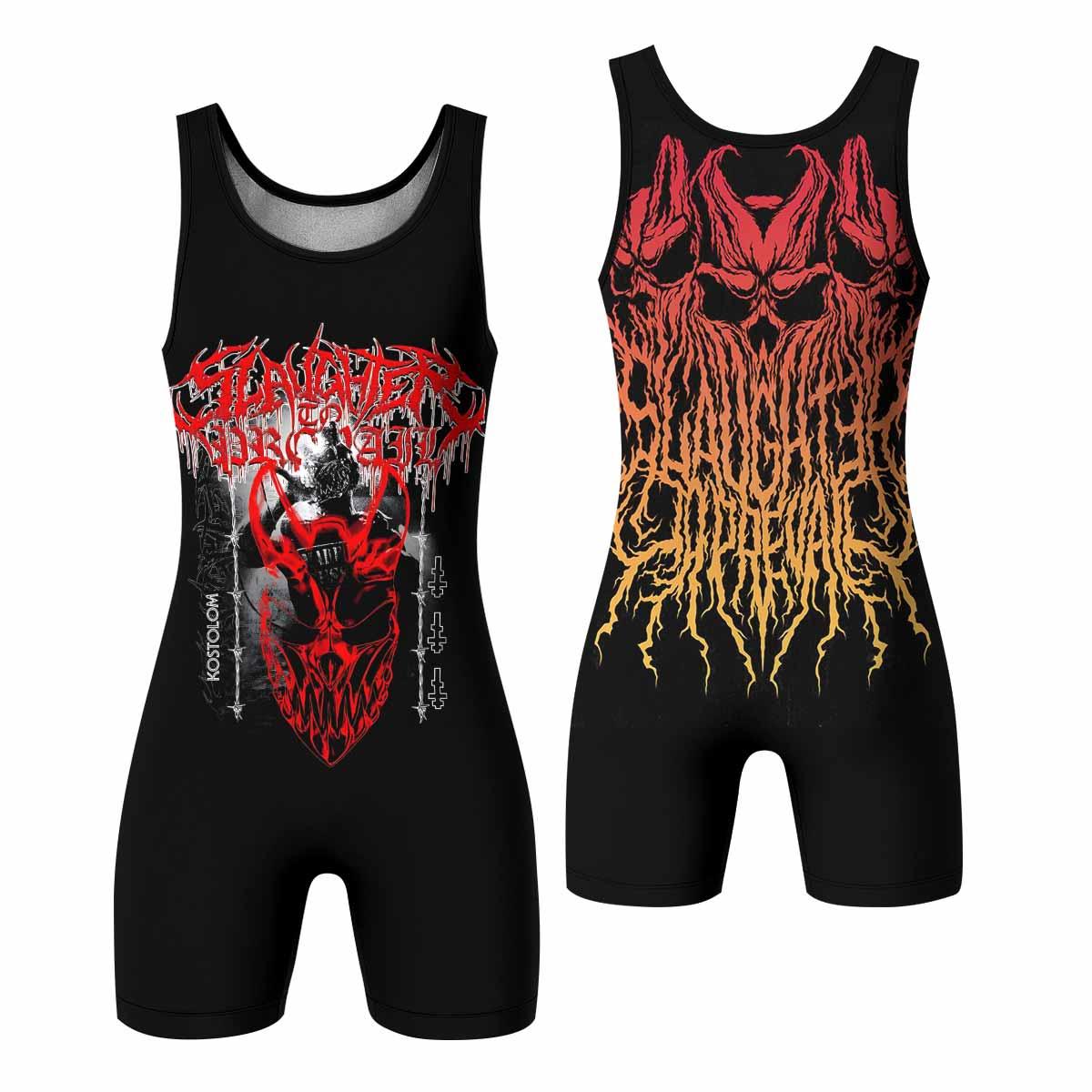 Kostolom Wrestling Singlet - front and back view