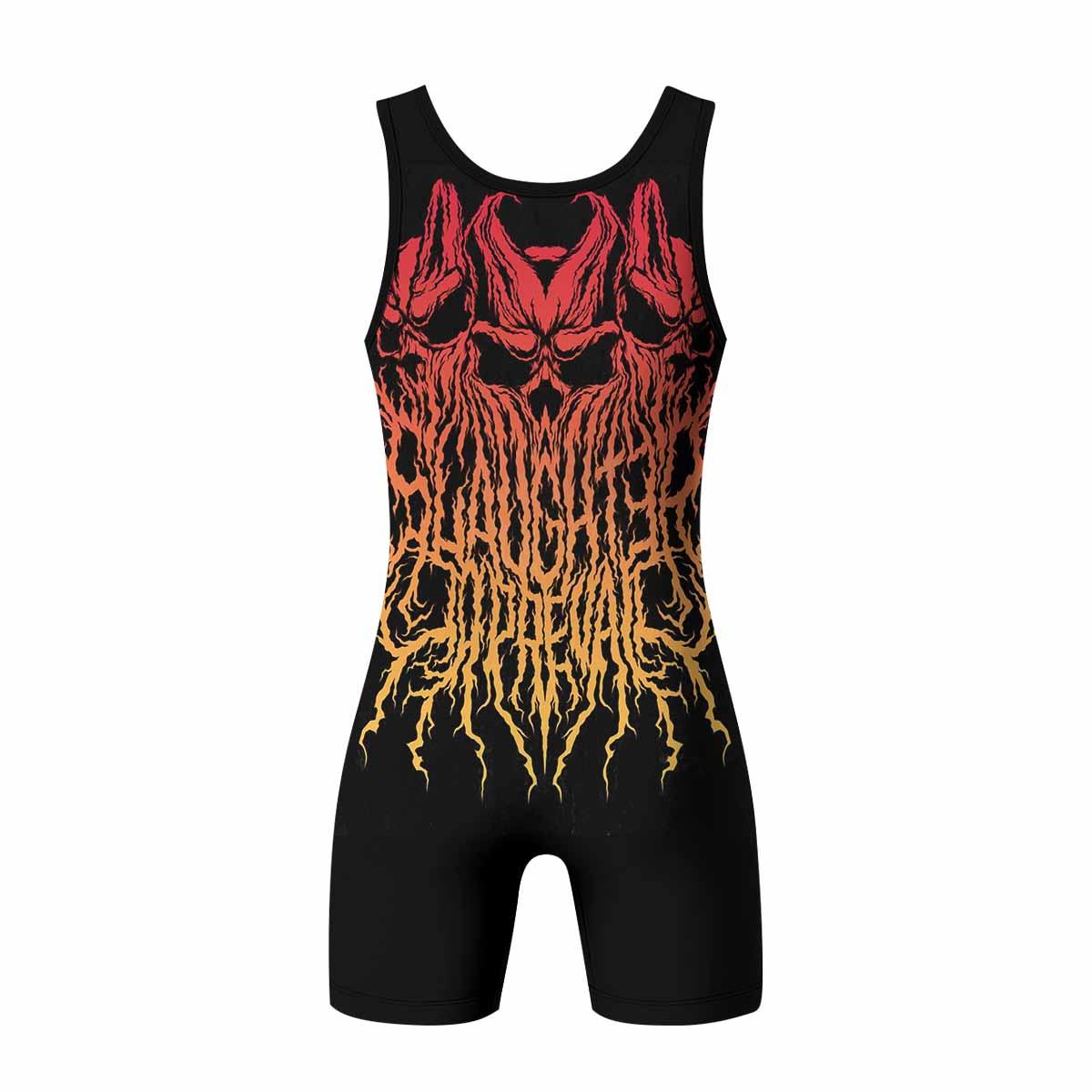 Kostolom Wrestling Singlet - back view mockup