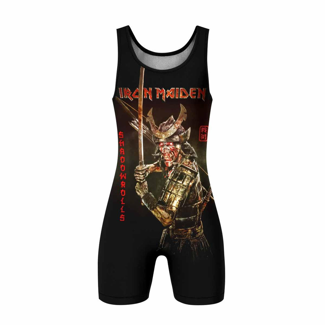 Iron Maiden Samurai Wrestling Singlet - front and back view