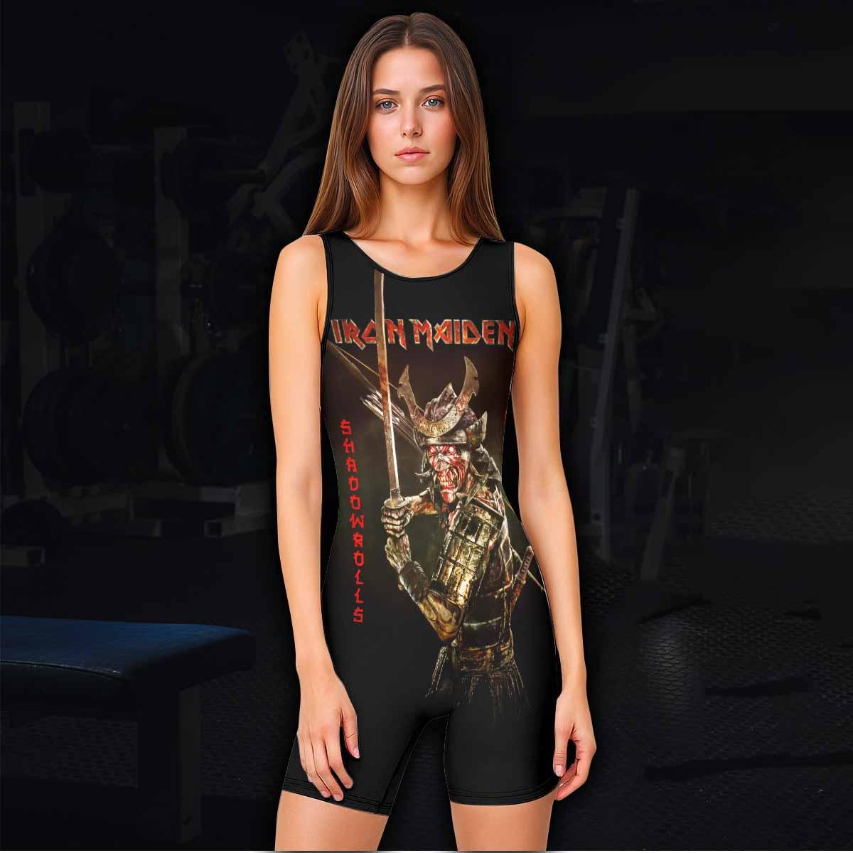 Iron Maiden Samurai Wrestling Singlet - women's lifestyle view