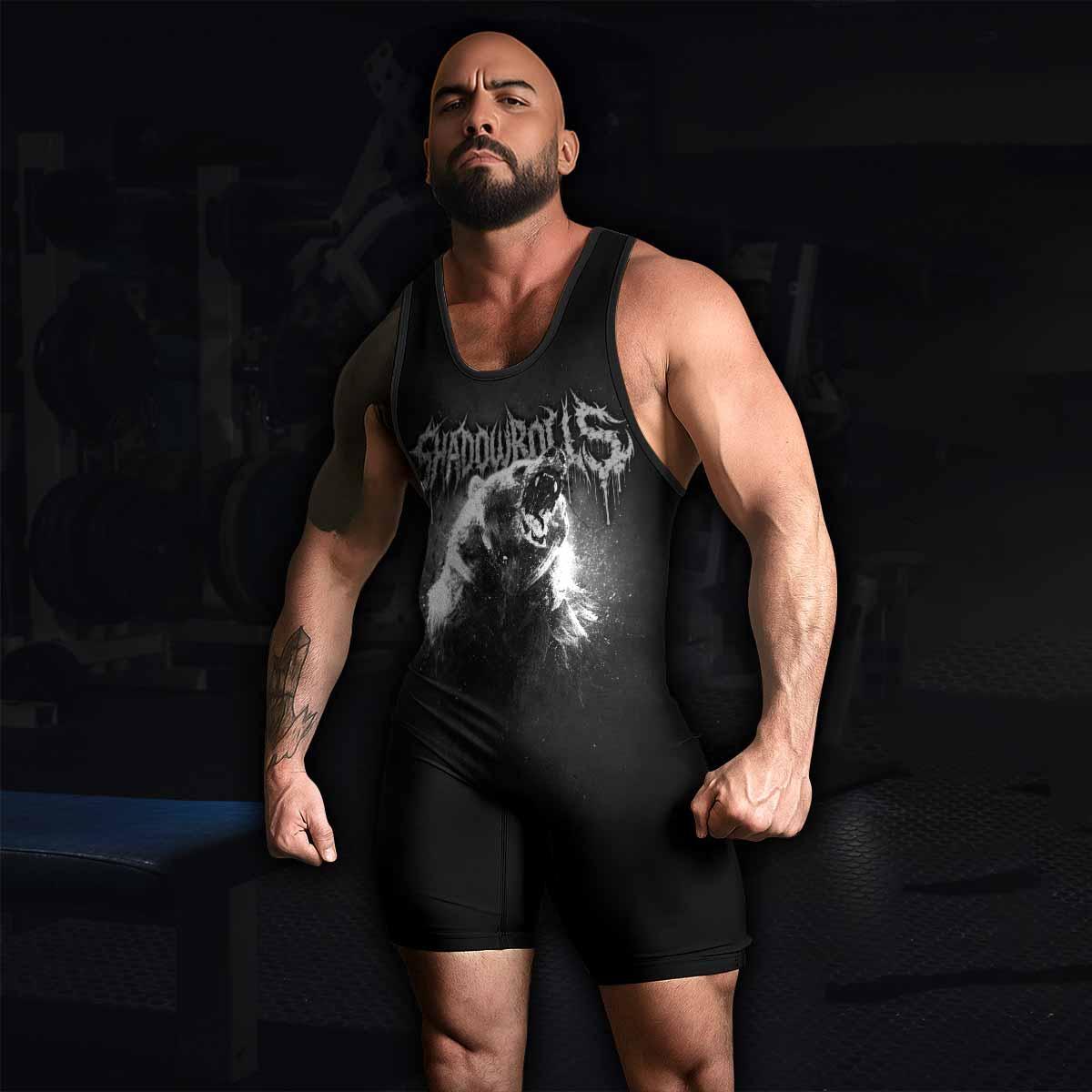 Slaughter to Prevail Bear Wrestling Singlet - men's lifestyle view
