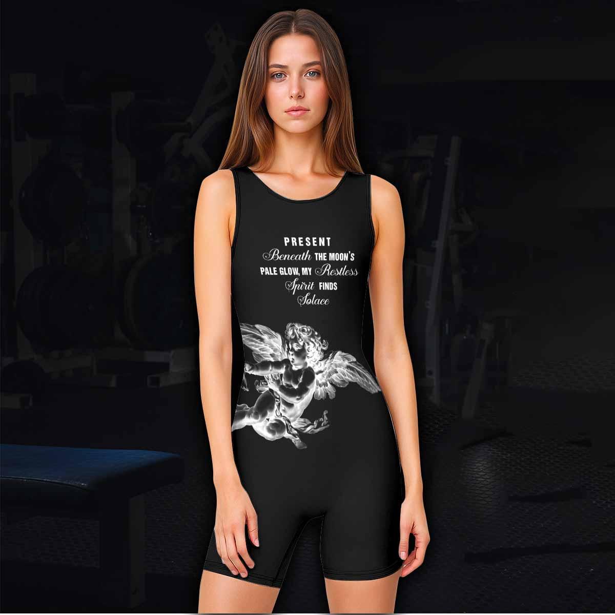 Angels of Solace Wrestling Singlet - women's lifestyle view