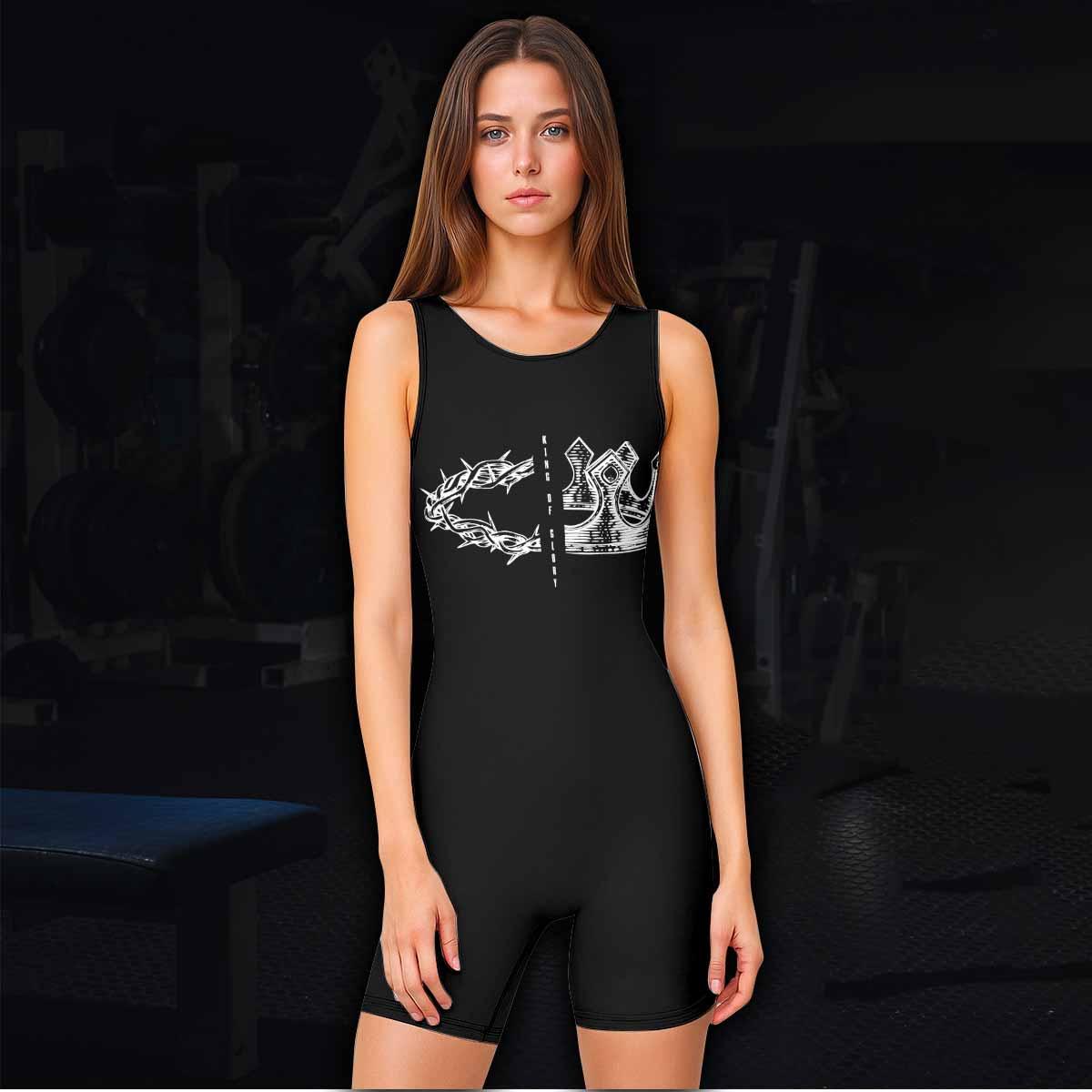 The King of Glory Wrestling Singlet - women's lifestyle view