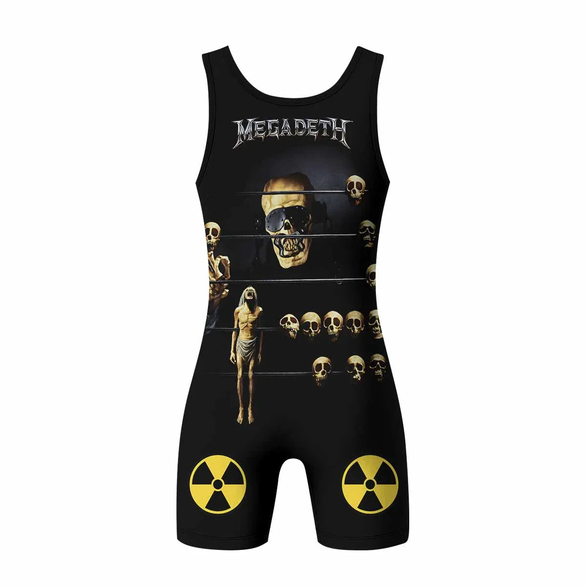 Megadeth Prison of Flesh Wrestling Singlet - back view mockup