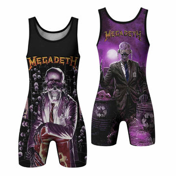 Megadeth Toxic Messiah Wrestling Singlet - front and back view
