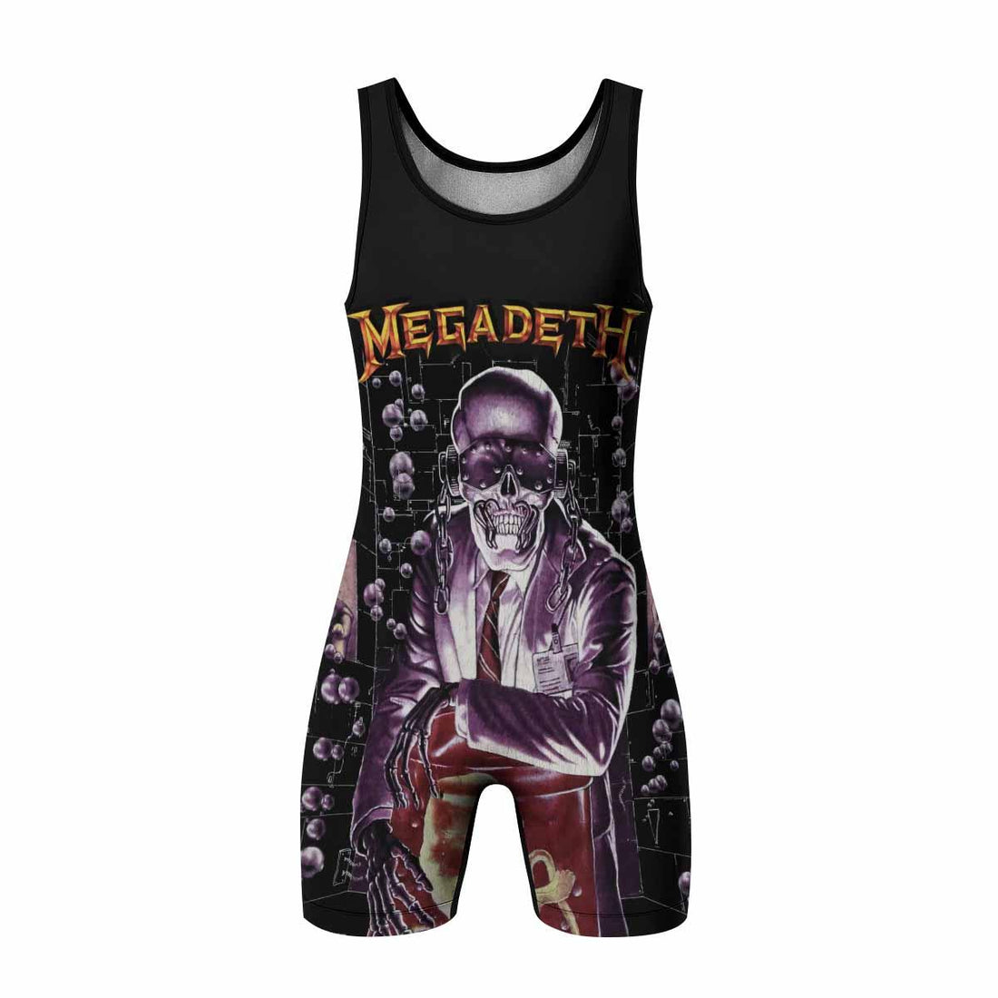 Megadeth Toxic Messiah Wrestling Singlet - front and back view