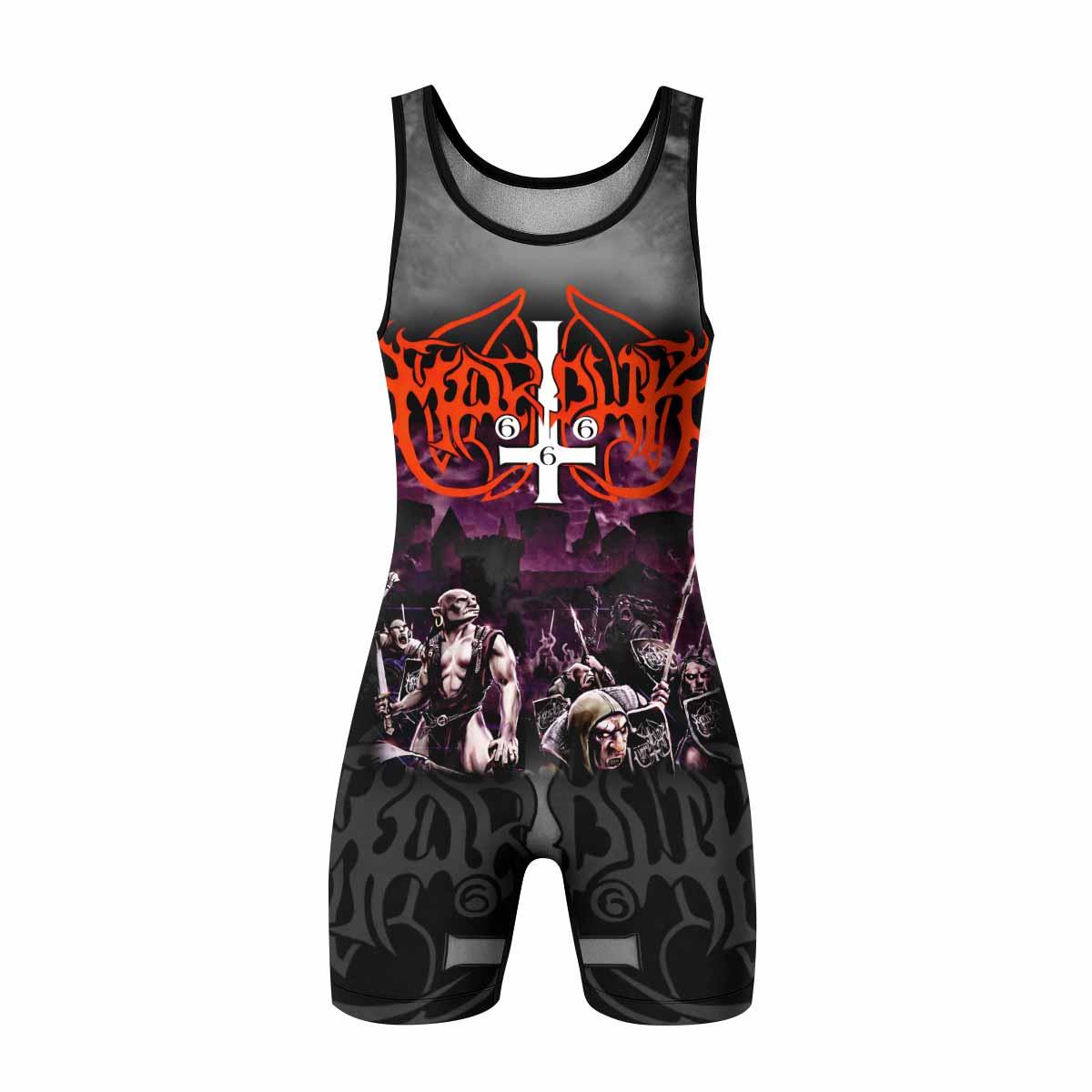 Marduk Heaven Shall Burn Wrestling Singlet - front view mockup
